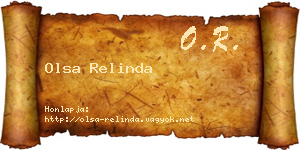 Olsa Relinda névjegykártya
